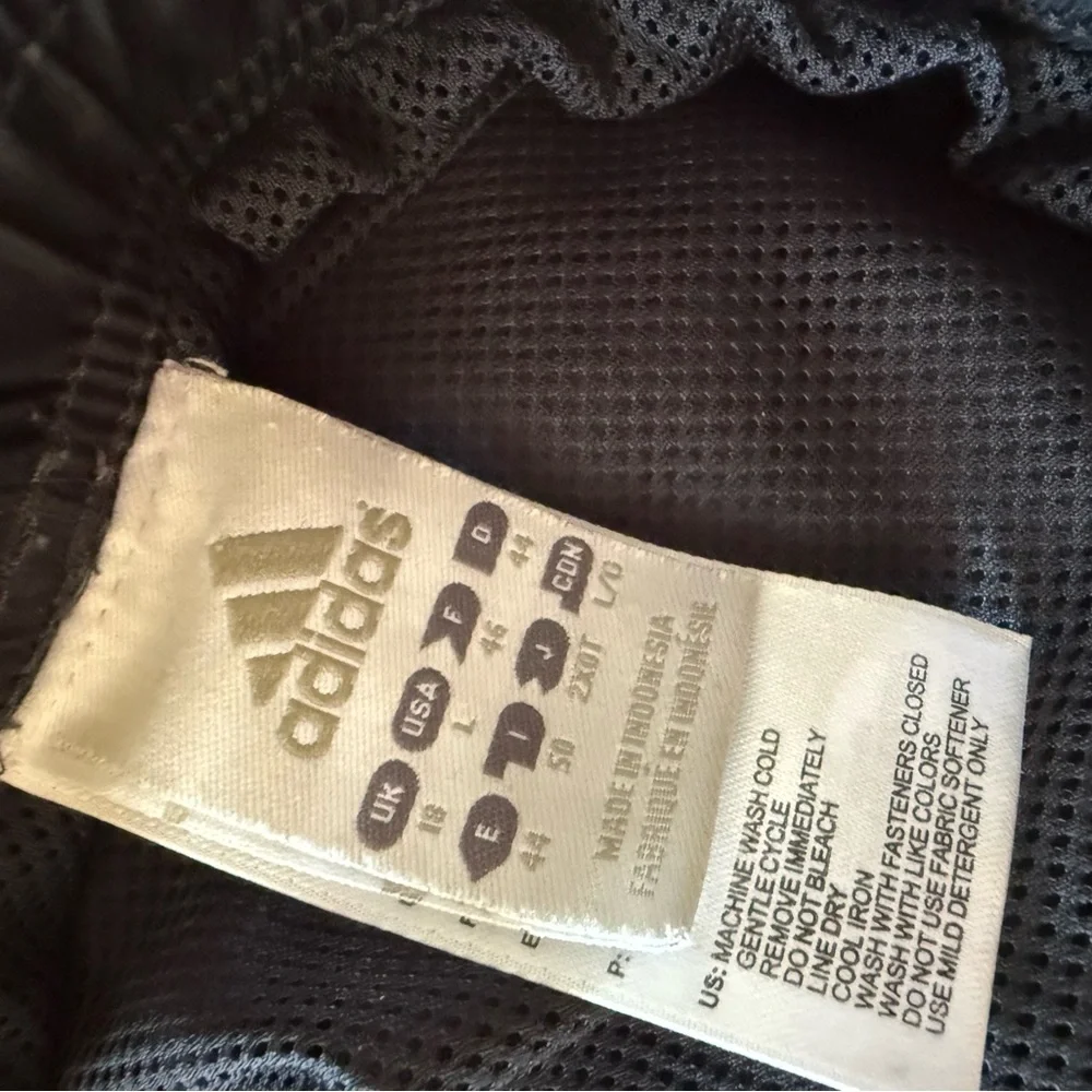 Adidas womens Navy Joggers with Pink Stripes - Picture 2 of 2